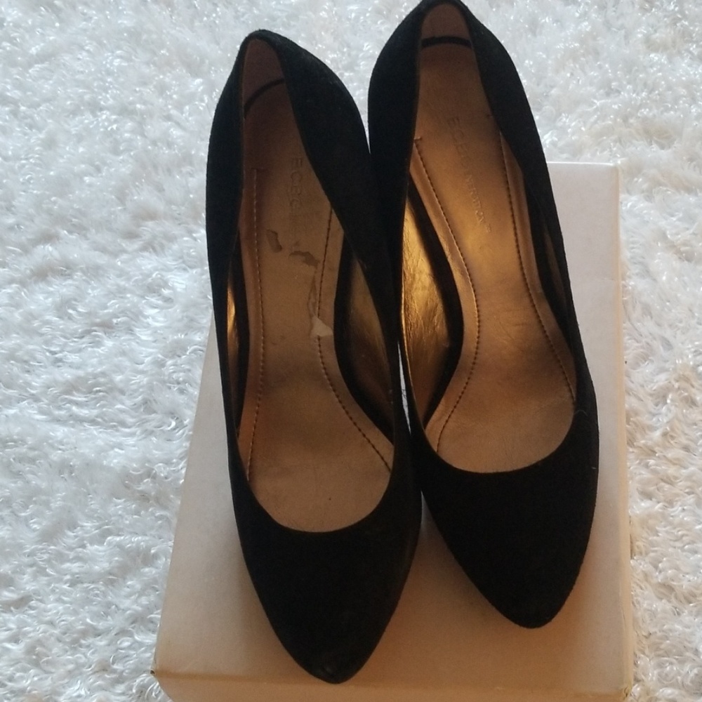 Black platform heels